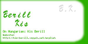 berill kis business card
